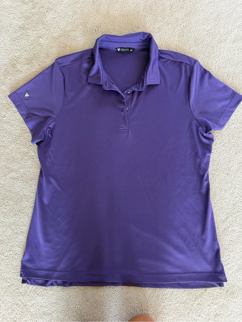 Level Wesr Purple Women's Short-Sleeve Polo
